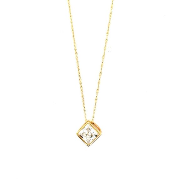 Sparkly 14K Gold Cz Necklace - Picture 1 of 4